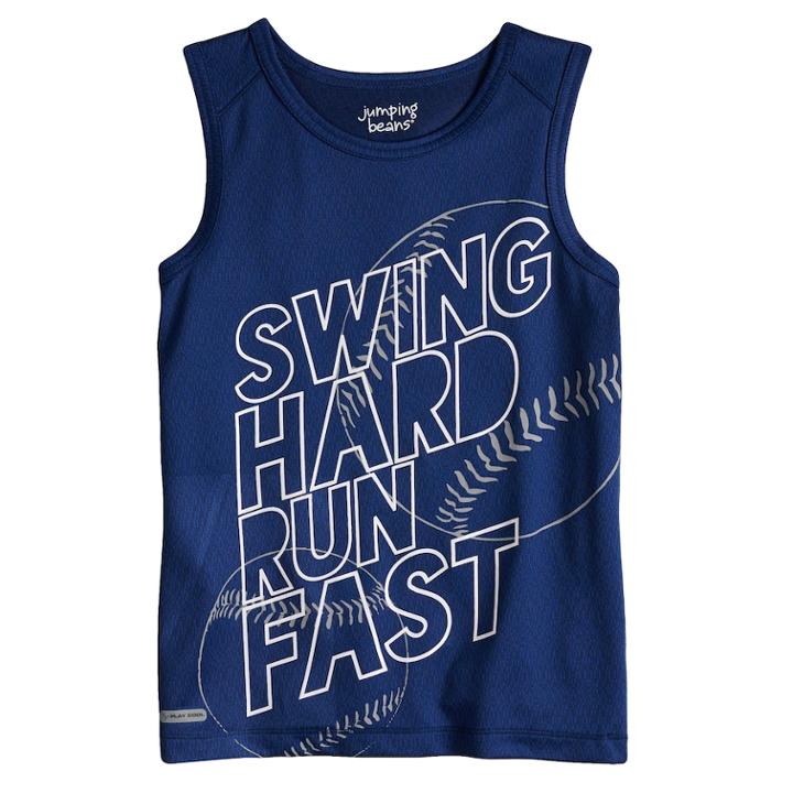 Boys 4-10 Jumping Beans&reg; Active Playcool Muscle Tank Top, Size: 7, Dark Blue