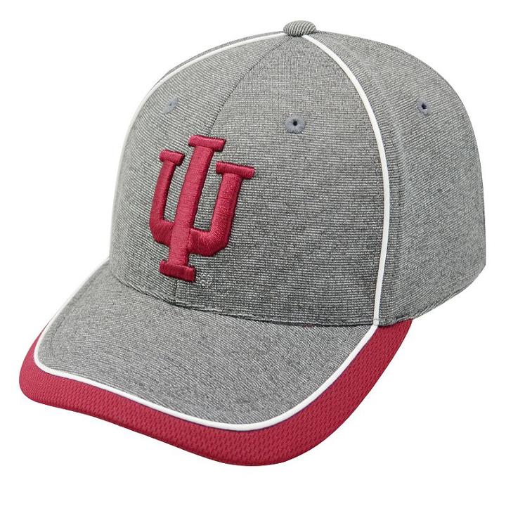 Adult Top Of The World Indiana Hoosiers Memory Fit Cap, Med Grey