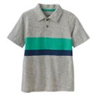 Boys 4-7x Sonoma Goods For Life&trade; Striped Polo, Boy's, Size: 4, Light Grey