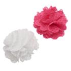 Girls 4-16 2-pk. Crochet Flower Hair Clips, Girl's, Dark Pink