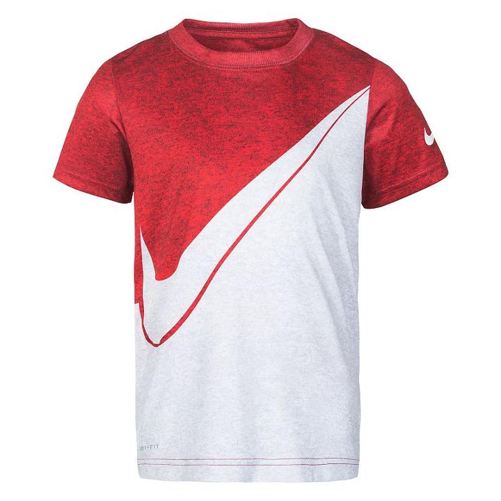Boys 4-7 Nike Diagonal Colorblock Athletic Dri-fit Tee, Size: 7, Brt Red