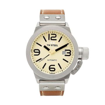 Tw Steel Men's Canteen Leather Automatic Watch - Cs15
