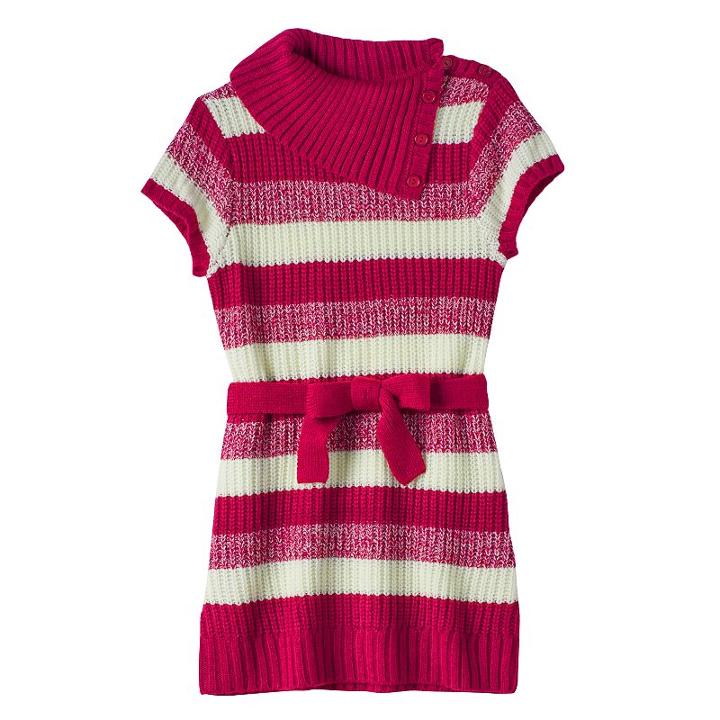 Girls Plus Size It's Our Time Splitneck Striped Sweater Tunic, Girl's, Size: Xxl Plus, Red Other