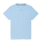 Girls 4-20 & Plus Size French Toast School Uniform Peter Pan Collar Short-sleeved Blouse, Size: 12 Plus, Blue