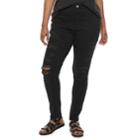 Juniors' Plus Size Mudd&reg; Mid-rise Ankle Jeggings, Teens, Size: 24 W, Black