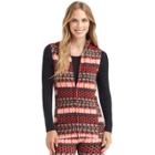 Women's Cuddl Duds Stretch Fleece Vest, Size: Small, Dark Red
