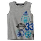 Boys 4-7x Adidas Wrap-around Graphic Tank Top, Boy's, Size: 5, Grey