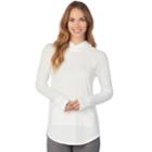 Plus Size Cuddl Duds Stretch Thermal Tunic Hoodie, Women's, Size: 1xl, Lt Beige