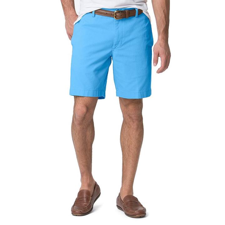 Men's Chaps Stretch Twill Shorts, Size: 33, Blue