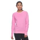 Petite Tek Gear&reg; Crewneck Fleece Sweatshirt, Women's, Size: M Petite, Dark Pink