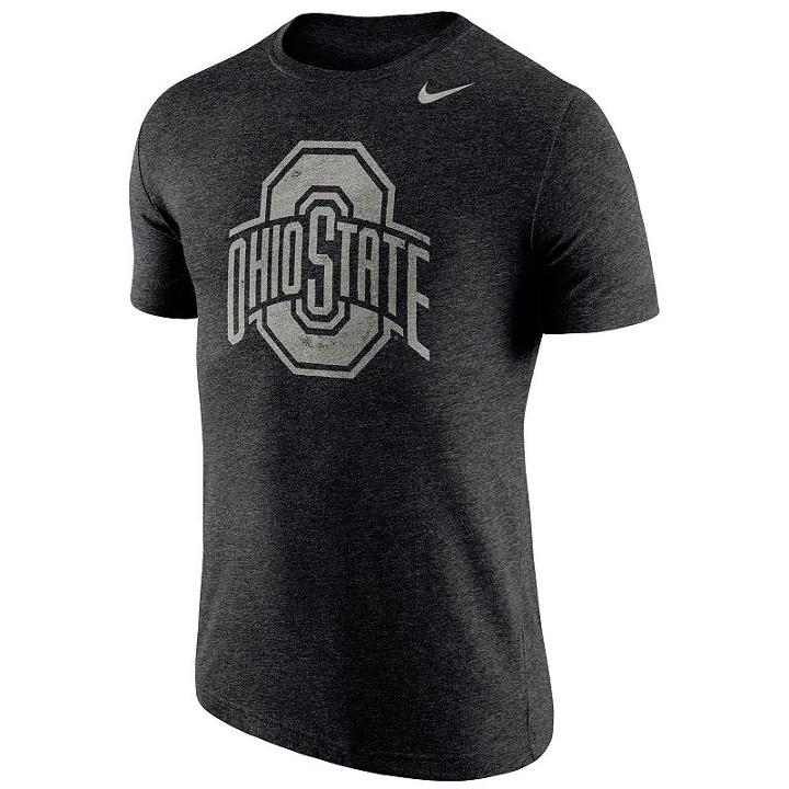 Men's Nike Ohio State Buckeyes Triblend Stamp Tee, Size: Large, Oxford