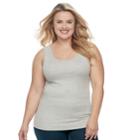 Plus Size Sonoma Goods For Life&trade; Layering Tank, Women's, Size: 4xl, Light Grey