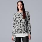 Women's Simply Vera Vera Wang Mock-layer Knot Top, Size: Xs, Grey