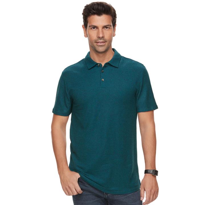 Men's Marc Anthony Luxury+ Solid Slim-fit Modal Polo, Size: Small, Turquoise/blue (turq/aqua)