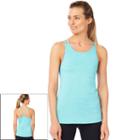 Women's Shape Active Summit Mesh Workout Tank, Size: Small, Turquoise/blue (turq/aqua)