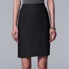 Women's Simply Vera Vera Wang Modern Seamed Pencil Skirt, Size: Small, Black