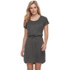 Women's Sonoma Goods For Life&trade; Drawstring T-shirt Dress, Size: Medium, Grey (charcoal)