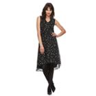 Women's Elle&trade; Ruffle A-line Midi Dress, Size: Xs, Black