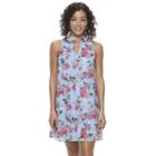 Juniors' Speechless Floral Mockneck Shift Dress, Girl's, Size: Small, Blue Other