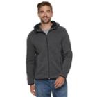 Men's Apt. 9&reg; Sherpa-lined Sweater Fleece Hooded Jacket, Size: Xl, Dark Grey