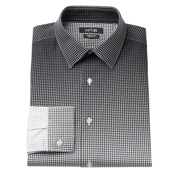 Men's Apt. 9&reg; Slim-fit Premier Flex Collar Stretch Dress Shirt, Size: 15-32/33, White