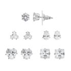 Apt. 9&reg; Cubic Zirconia Stud Earring Set, Women's, Silver