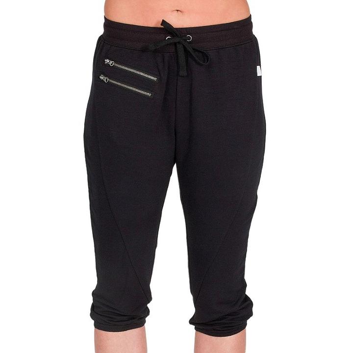 Women's Skechers Beach Comber Zipper Capris, Size: Small, Black