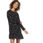 Women's Popsugar Flounce-hem Mini Dress, Size: Medium, Black