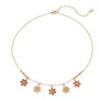 Lc Lauren Conrad Beaded Flower Charm Necklace, Women's, Pink