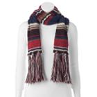 Muk Luks Striped Fringe Scarf, Women's, Multicolor