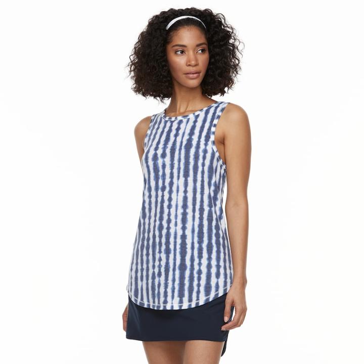 Women's Zeroxposur Rain Tie-dye Tank, Size: Large, Blue (navy)