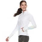 Women's Fila Sport&reg; Reflective Thumb Hole Jacket, Size: Xl, White