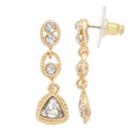 Napier Simulated Crystal Linear Drop Earrings, Women's, Gold