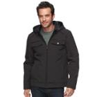 Men's Urban Republic Classic-fit Softshell Hooded Jacket, Size: Large, Black