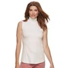 Women's Croft & Barrow&reg; Sleeveless Mockneck Top, Size: Xxl, Natural