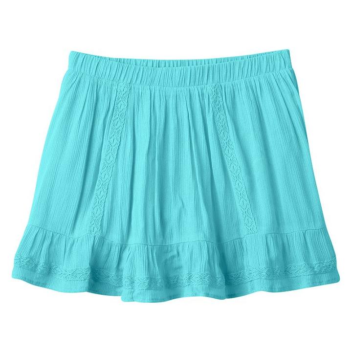 Plus Size Mudd&reg; Crochet Skirt, Girl's, Size: 16 1/2, Turquoise/blue (turq/aqua)