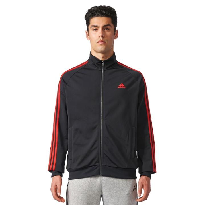 Men's Adidas Essential Triple Striped Jacket, Size: Xl, Black