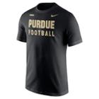 Men's Nike Purdue Boilermakers Football Facility Tee, Size: Small, Black