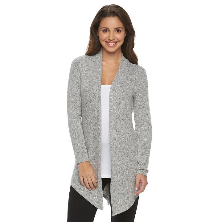 Petite Apt. 9&reg; Split-back Cardigan, Women's, Size: M Petite, White