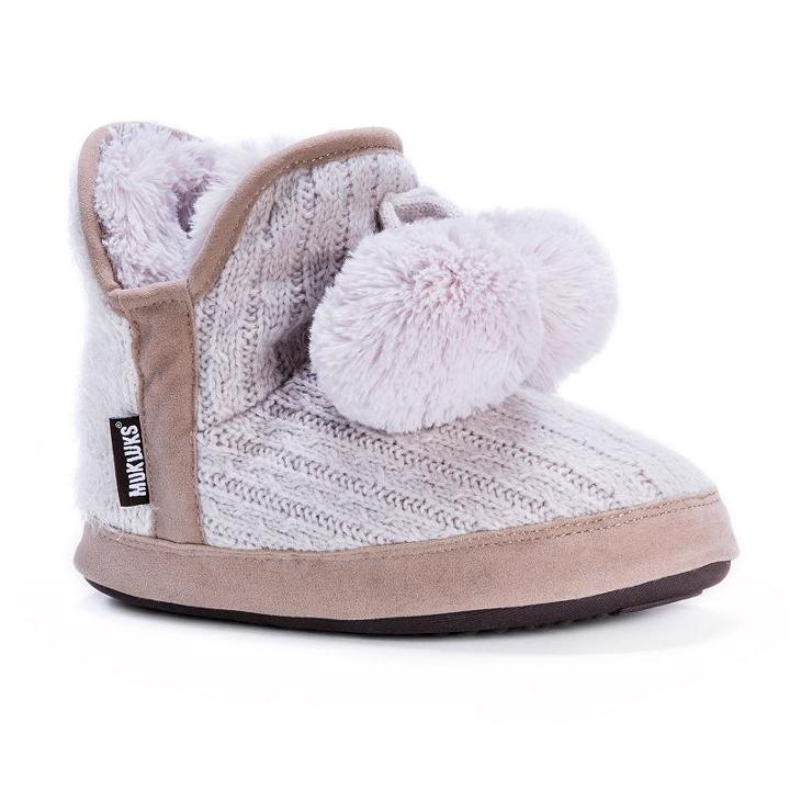 Muk Luks Women's Pennley Sweater Bootie Slippers, Size: Xl, Lt Purple
