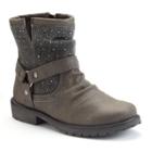 Mudd&reg; Girls' Slouch Ankle Boots, Girl's, Size: Medium (1), Med Grey