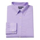Men's Croft & Barrow&reg; True Comfort Fitted Oxford Stretch Dress Shirt, Size: 15-34/35, Med Purple