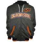 Men's Franchise Club Oklahoma State Cowboys Power Play Reversible Hooded Jacket, Size: 3xl, Grey