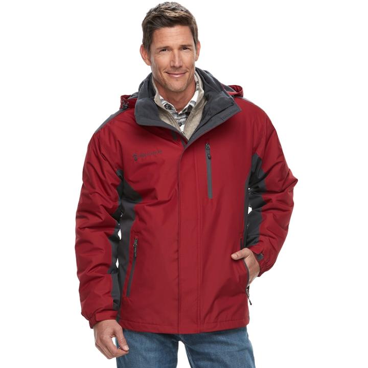 Big & Tall Free Country 3-in-1 Systems Jacket, Men's, Size: Xxl Tall, Med Red