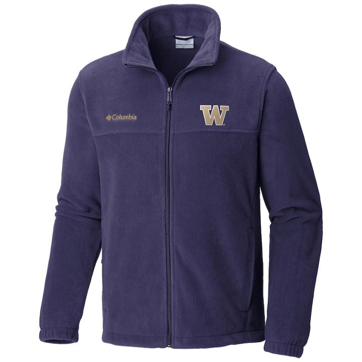 Men's Columbia Washington Huskies Flanker Ii Fleece Jacket, Size: Xxl, Brt Purple