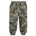 Boys 4-8 Oshkosh B'gosh&reg; Ribbed Pork Chop Pocket Camouflage Twill Jogger Pants, Boy's, Size: 5, Grey