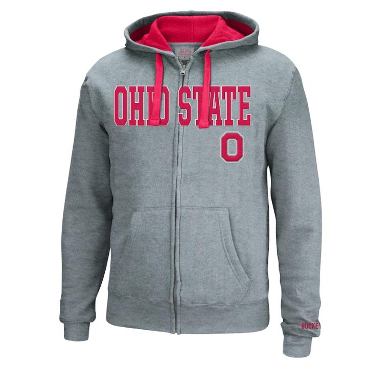 Men's Ohio State Buckeyes Foundation Full-zip Hoodie, Size: Medium, Oxford