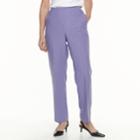 Women's Alfred Dunner Studio Pull-on Straight Leg Pants, Size: 14, Lt Purple