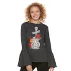 Disney / Pixar Coco Juniors' Bell Sleeve Graphic Sweatshirt, Teens, Size: Large, Grey Other
