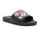 Candie's&reg; Women's Floral Print & Applique Slide Sandals, Size: Large, Multicolor